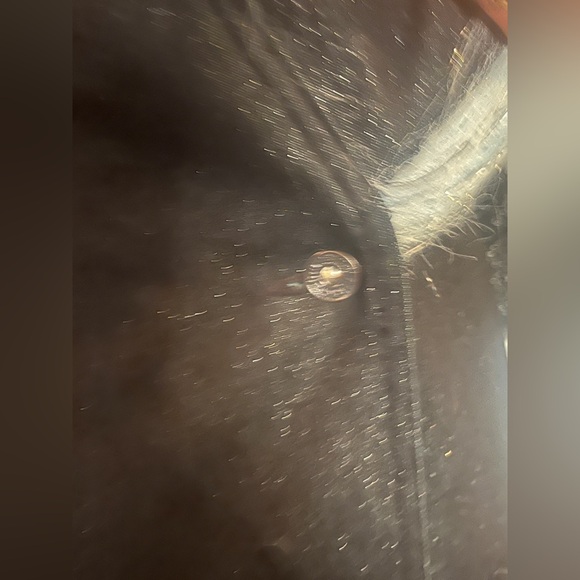 Vintage Faux Fake Fur Blue Denim Long Duster Coat 90s Y2K - Picture 8 of 13